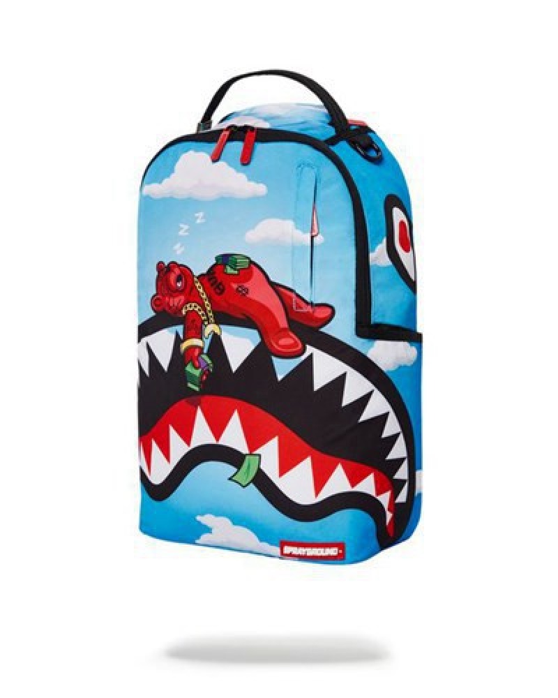 Blue Sprayground Diablo Money Dreams (Dlxr) Backpacks | 96104-DUHF