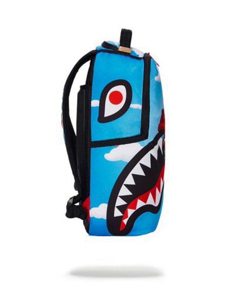 Blue Sprayground Diablo Money Dreams (Dlxr) Backpacks | 96104-DUHF