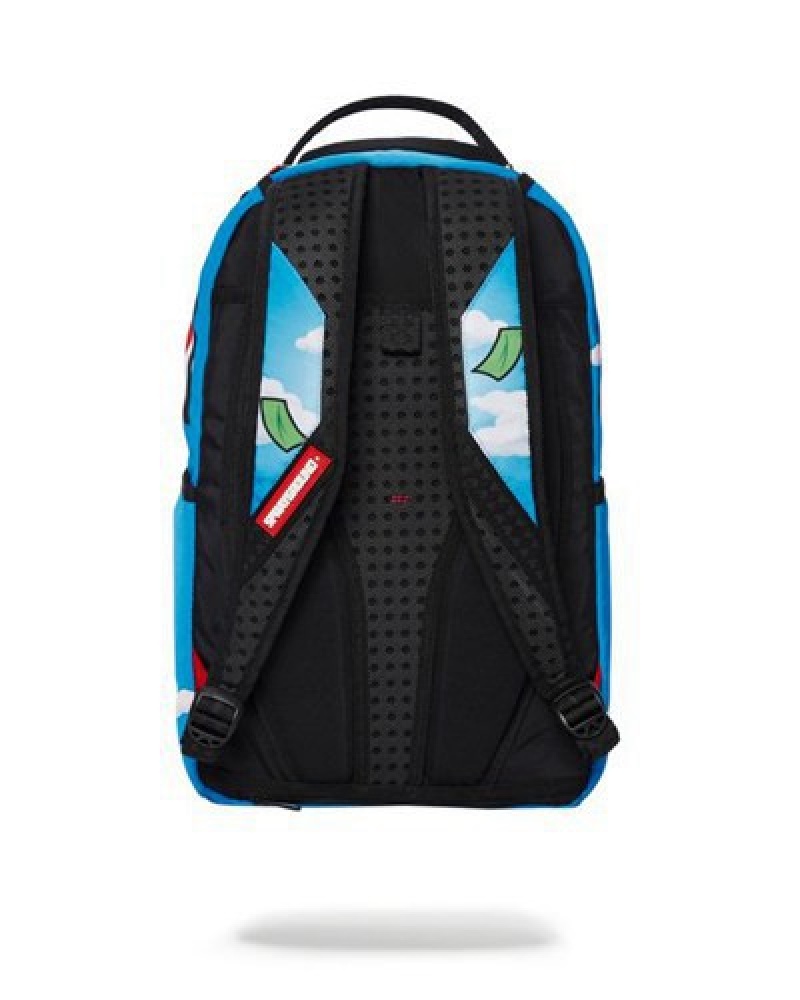 Blue Sprayground Diablo Money Dreams (Dlxr) Backpacks | 96104-DUHF