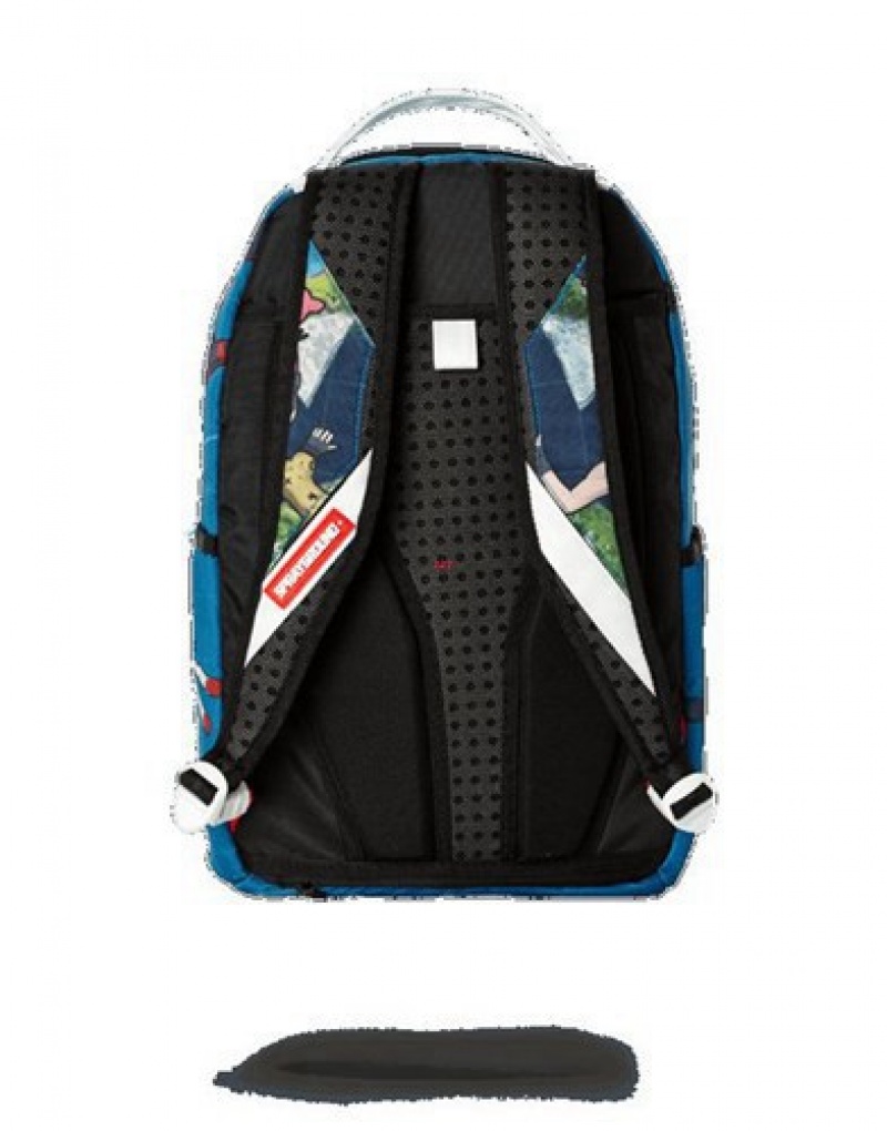 Blue Sprayground Fortnite Island Backpacks | 29374-NLJF