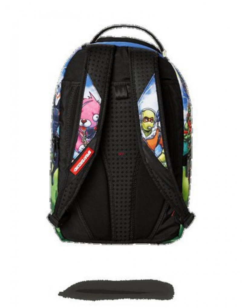 Blue Sprayground Fortnite Running Skins Backpacks | 80475-INPX