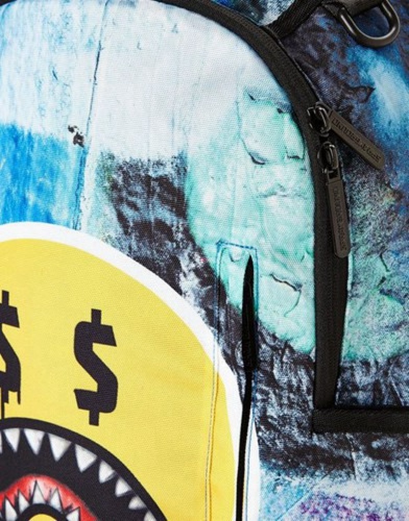 Blue Sprayground Have A Sharky Day Backpacks | 32819-BHIP