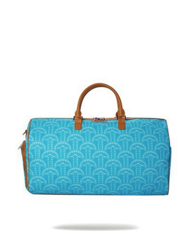 Blue Sprayground Illuchains Turq Duffle Bags | 71980-VDYK