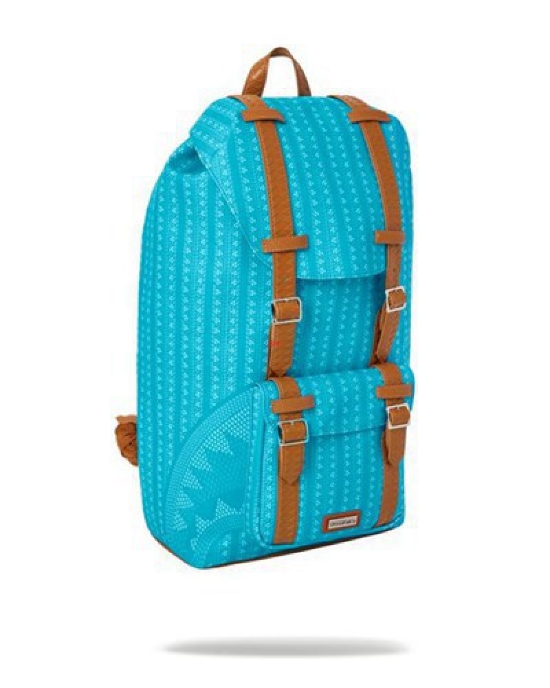 Blue Sprayground Illuchains Turq Hills Backpacks | 78241-LCQH