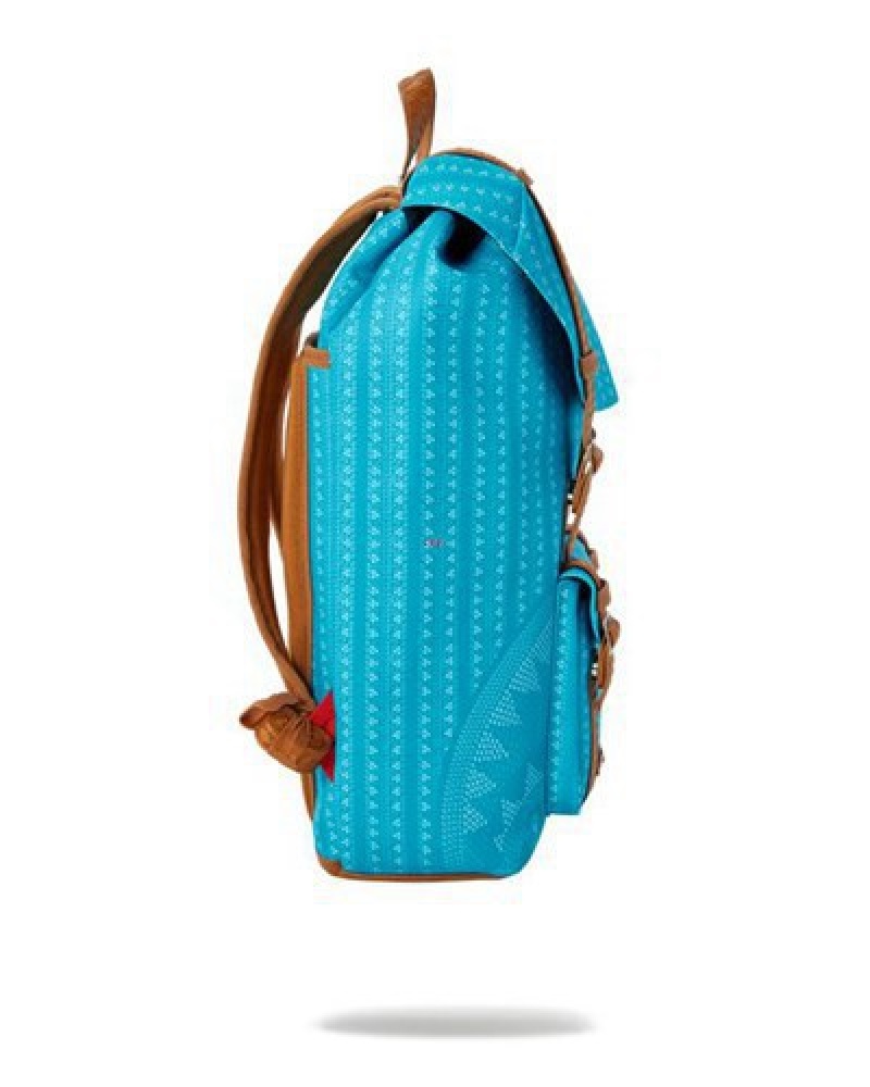 Blue Sprayground Illuchains Turq Hills Backpacks | 78241-LCQH