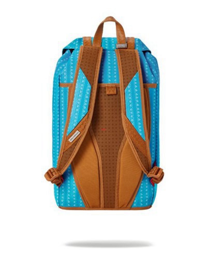 Blue Sprayground Illuchains Turq Hills Backpacks | 78241-LCQH