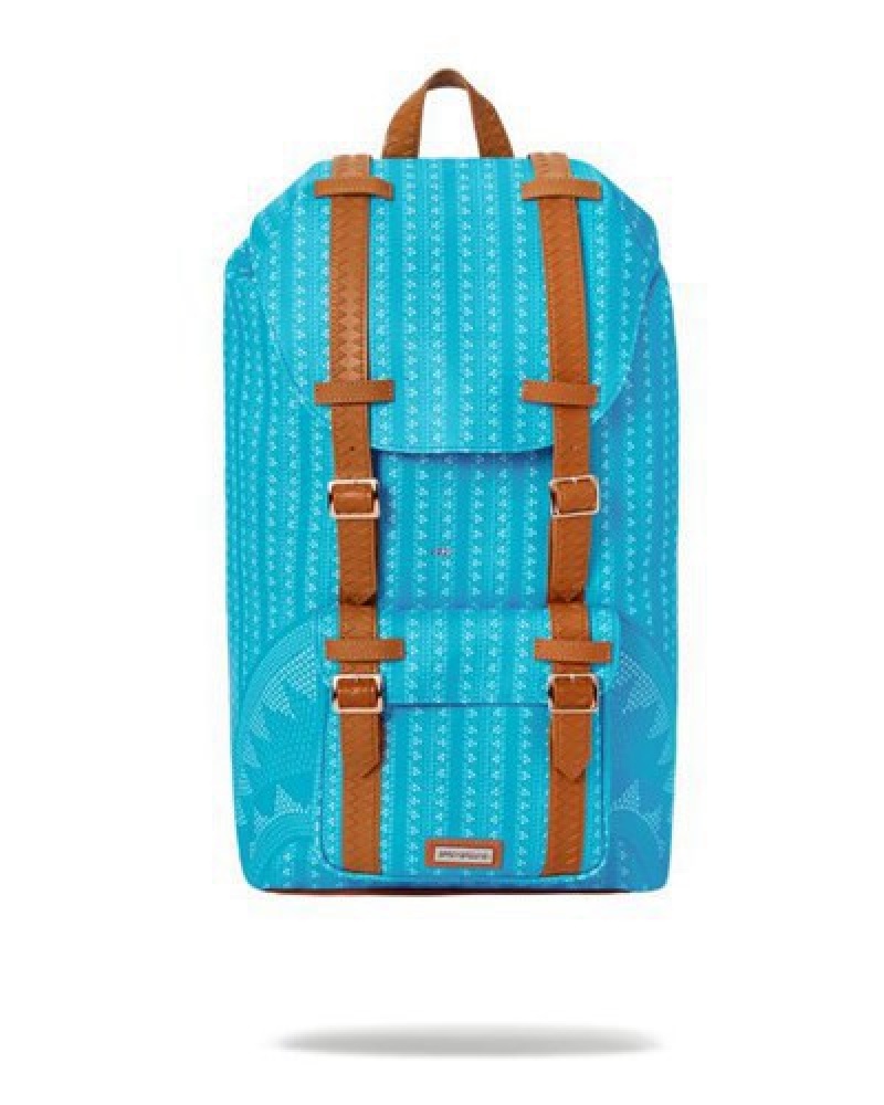 Blue Sprayground Illuchains Turq Hills Backpacks | 78241-LCQH