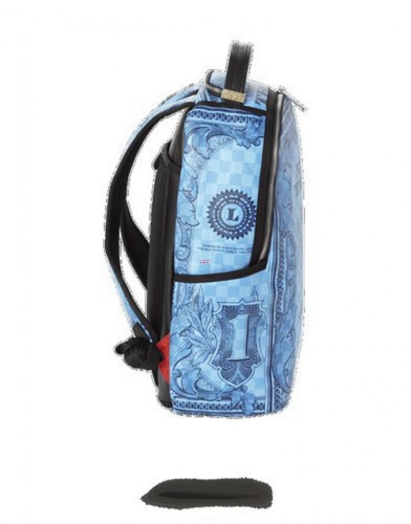 Blue Sprayground In God We Trust (One Of One) Backpacks | 62841-VUIA