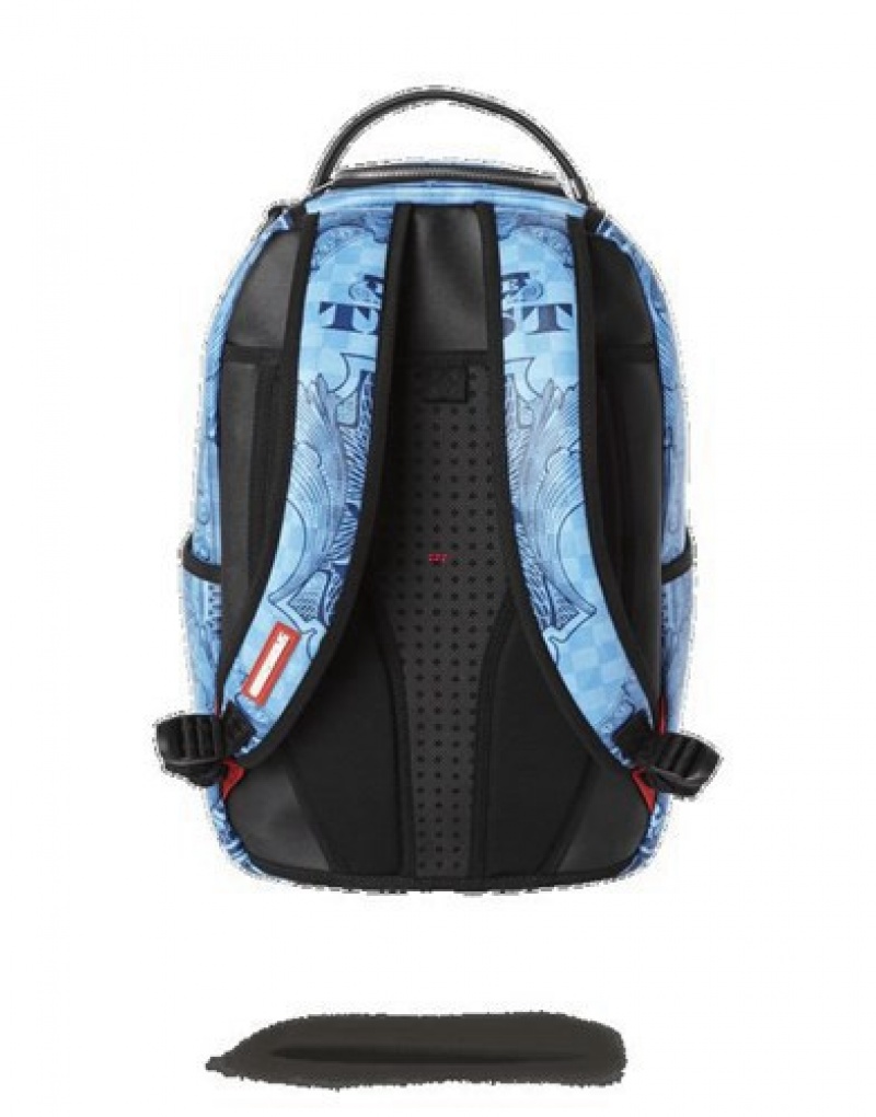 Blue Sprayground In God We Trust (One Of One) Backpacks | 62841-VUIA