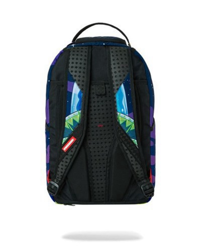 Blue Sprayground Looney Tunes Marvin The Martian Fearless Leader Backpacks | 80362-SOKL