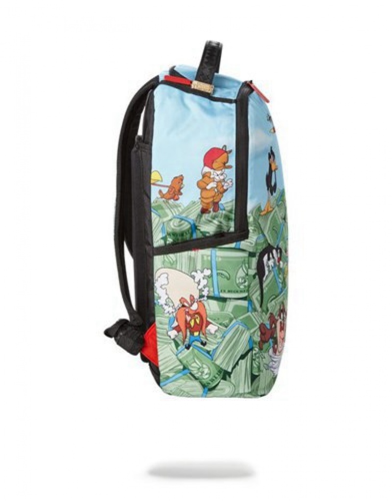 Blue Sprayground Looney Tunes Playtime Backpacks | 04731-UDQY