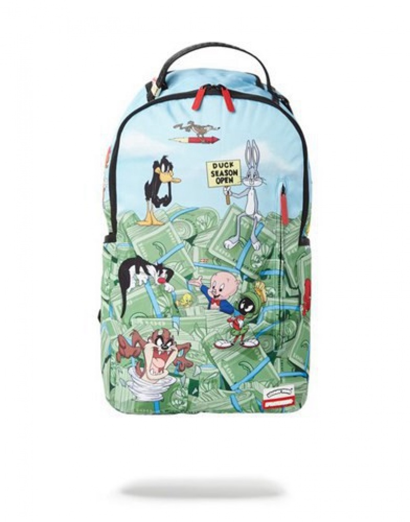 Blue Sprayground Looney Tunes Playtime Backpacks | 04731-UDQY