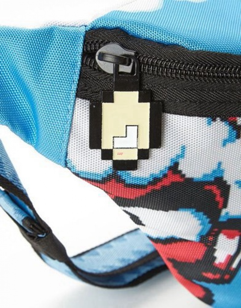 Blue Sprayground Mega Man Crossbody Bags | 98560-XMFV