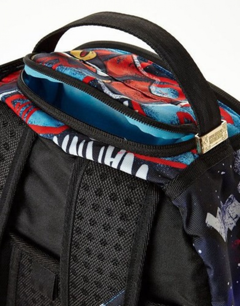 Blue Sprayground Megaman Vandal Backpacks | 68149-QGID