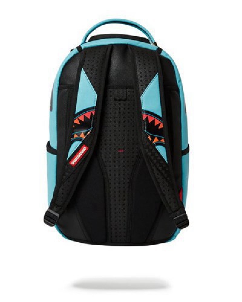 Blue Sprayground Miami Beach Polo Collab (Dlxv) Backpacks | 94701-IHEQ