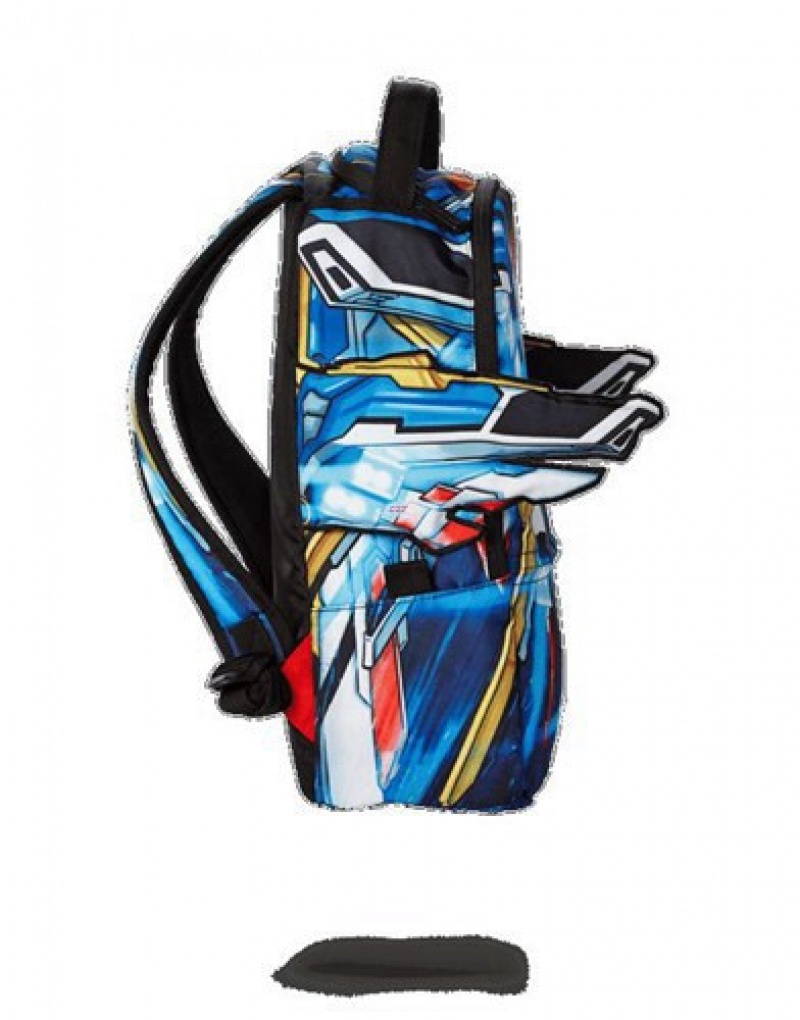 Blue Sprayground Mini Anime Jet Pack Backpacks | 36140-TAEI