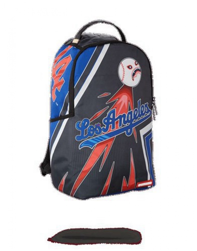 Blue Sprayground Mlb La Dodgers Backpacks | 89674-NMIH