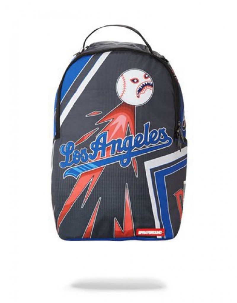 Blue Sprayground Mlb La Dodgers Backpacks | 89674-NMIH