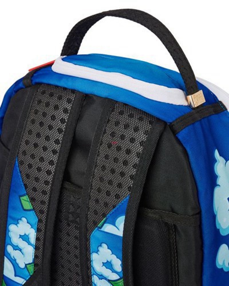 Blue Sprayground Money Dreams (Dlxr) Backpacks | 79615-FEMX