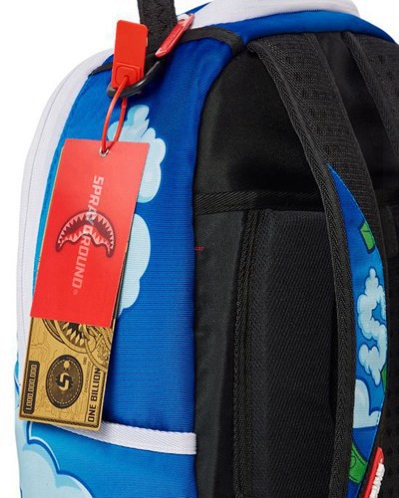 Blue Sprayground Money Dreams (Dlxr) Backpacks | 79615-FEMX