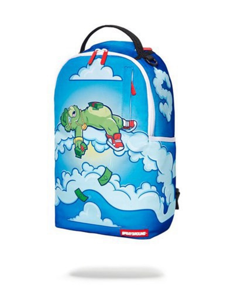 Blue Sprayground Money Dreams (Dlxr) Backpacks | 79615-FEMX