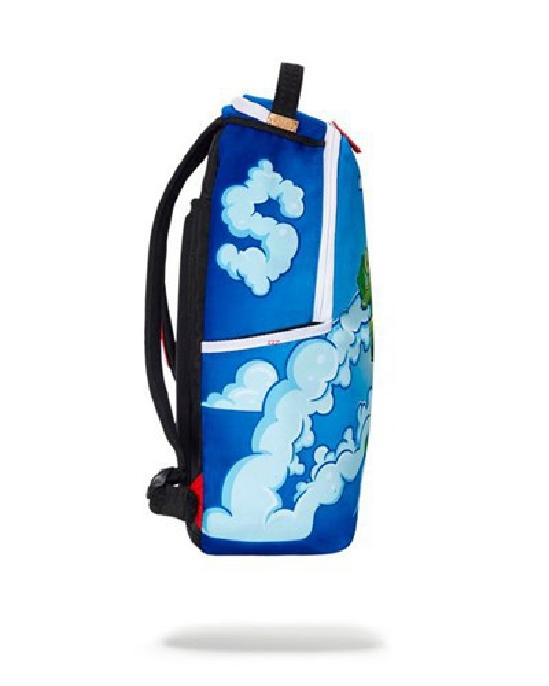 Blue Sprayground Money Dreams (Dlxr) Backpacks | 79615-FEMX