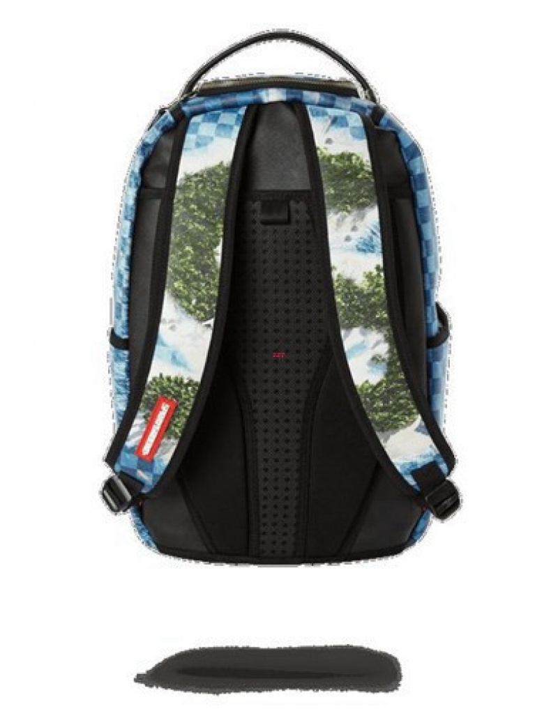 Blue Sprayground Money I Land Backpacks | 74138-UCYH