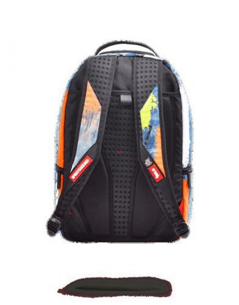 Blue Sprayground Nbalab Westbrook Denim Backpacks | 12598-KNJU