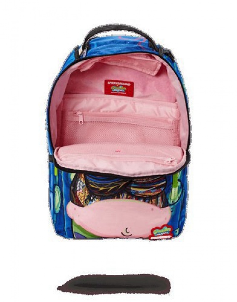 Blue Sprayground Notorious P.A.T. Backpacks | 51307-AMVG