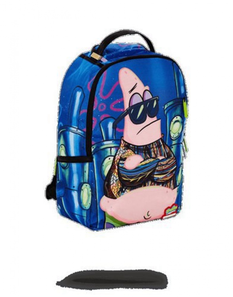 Blue Sprayground Notorious P.A.T. Backpacks | 51307-AMVG