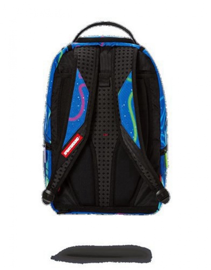 Blue Sprayground Notorious P.A.T. Backpacks | 51307-AMVG