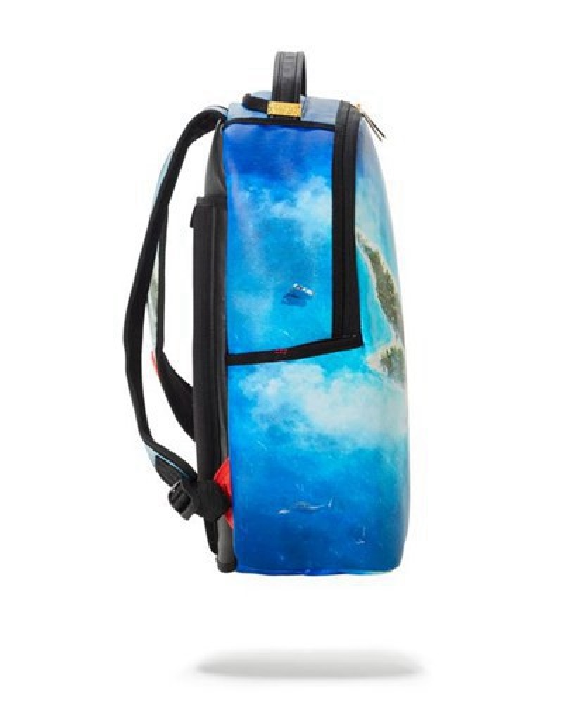 Blue Sprayground Og Island Dlxv Backpacks | 71453-IDYB