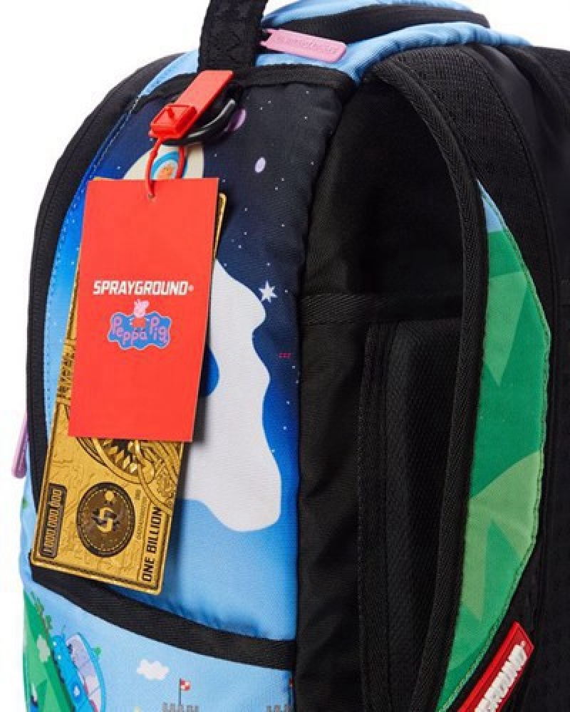 Blue Sprayground Peppa Pig (Dlxr) Backpacks | 02731-PTGV