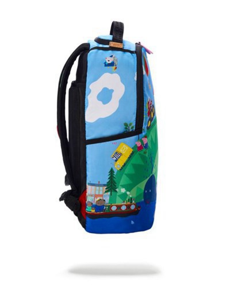 Blue Sprayground Peppa Pig (Dlxr) Backpacks | 02731-PTGV