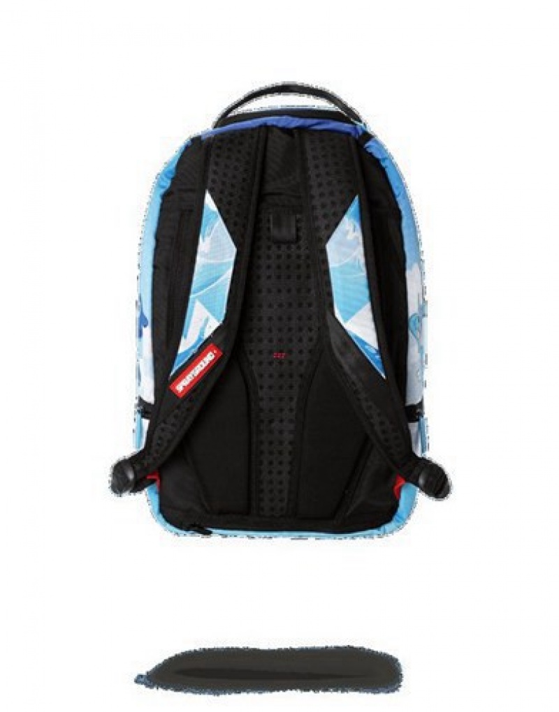 Blue Sprayground Pokemon Squirtle Water Shark Backpacks | 67301-LTPI