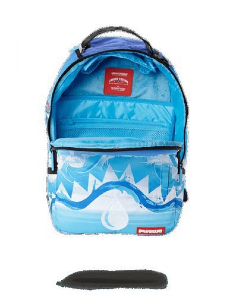 Blue Sprayground Pokemon Squirtle Water Shark Backpacks | 67301-LTPI