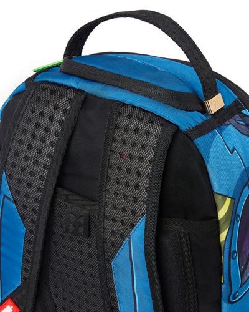 Blue Sprayground Rick & Morty Napsack (Dlxr) Backpacks | 83679-CDAM