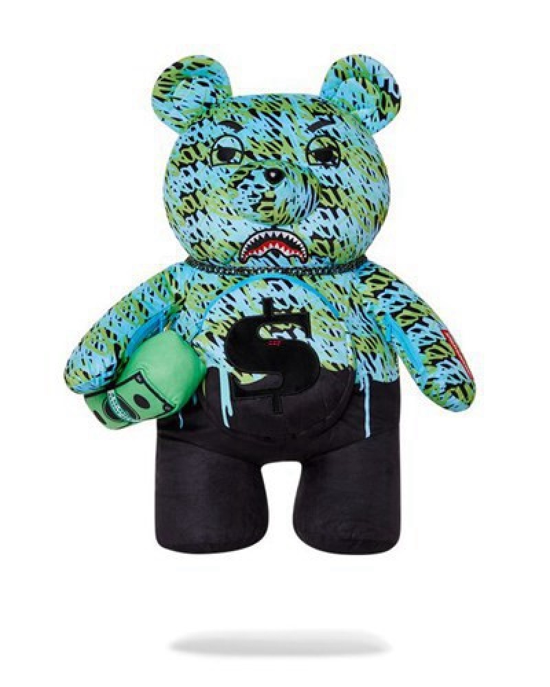 Blue Sprayground Rouge The Gawd Moneybear Teddybear Backpacks | 86213-JQVE