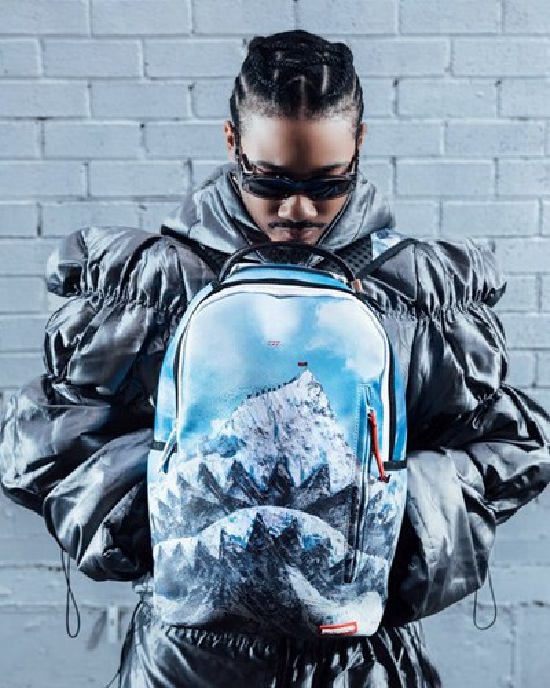 Blue Sprayground Shark Evere T (Dlxv) Backpacks | 43815-BNAF