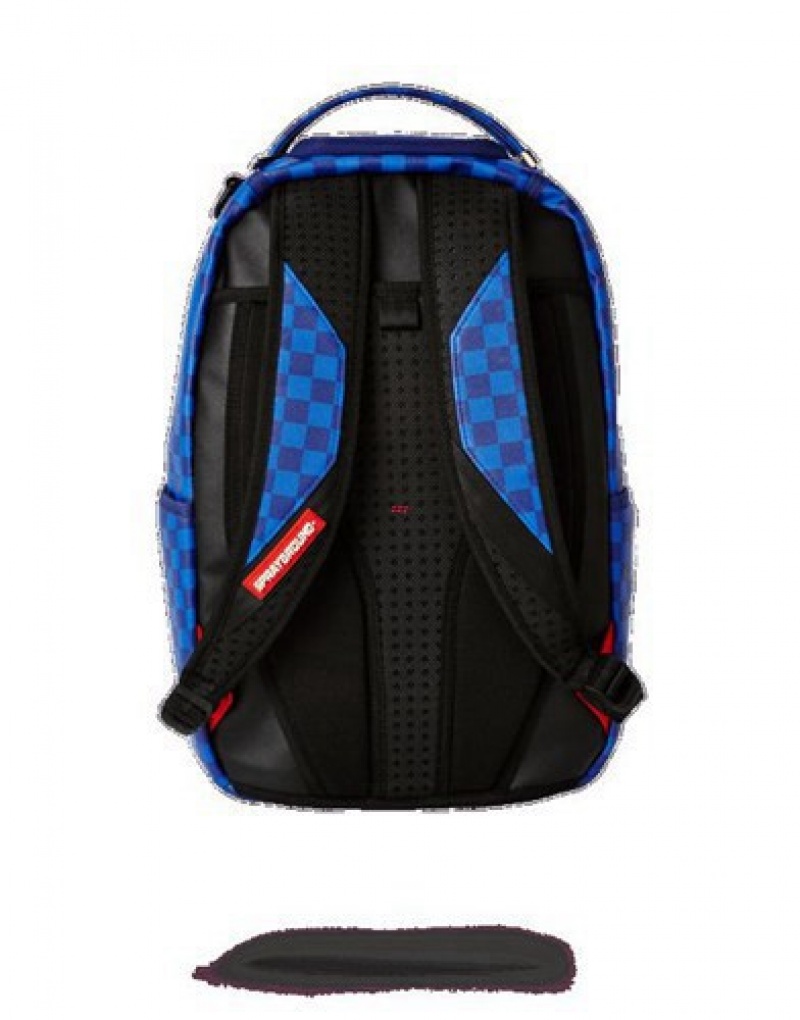 Blue Sprayground Shark Universe Backpacks | 02568-JFZB