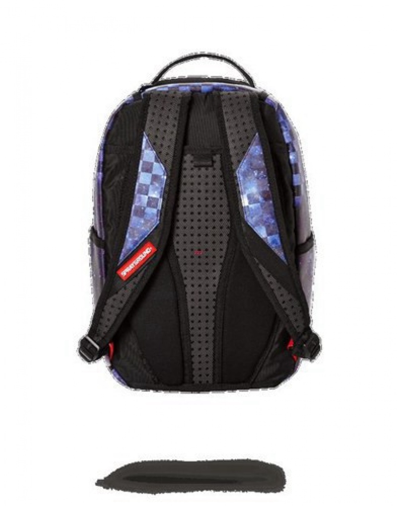 Blue Sprayground Sharks In Paris (Galaxy Edition) Backpacks | 03845-DZWG