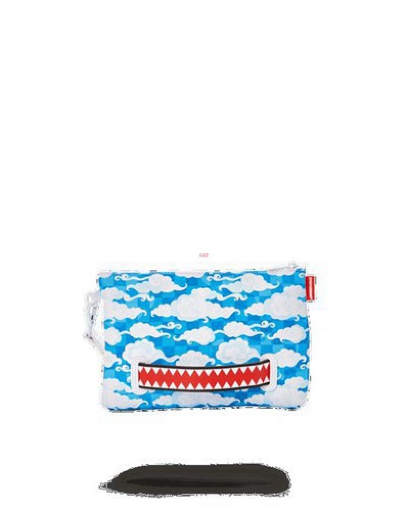 Blue Sprayground Skyborne Crossover Clutch Bag | 71623-YTGH