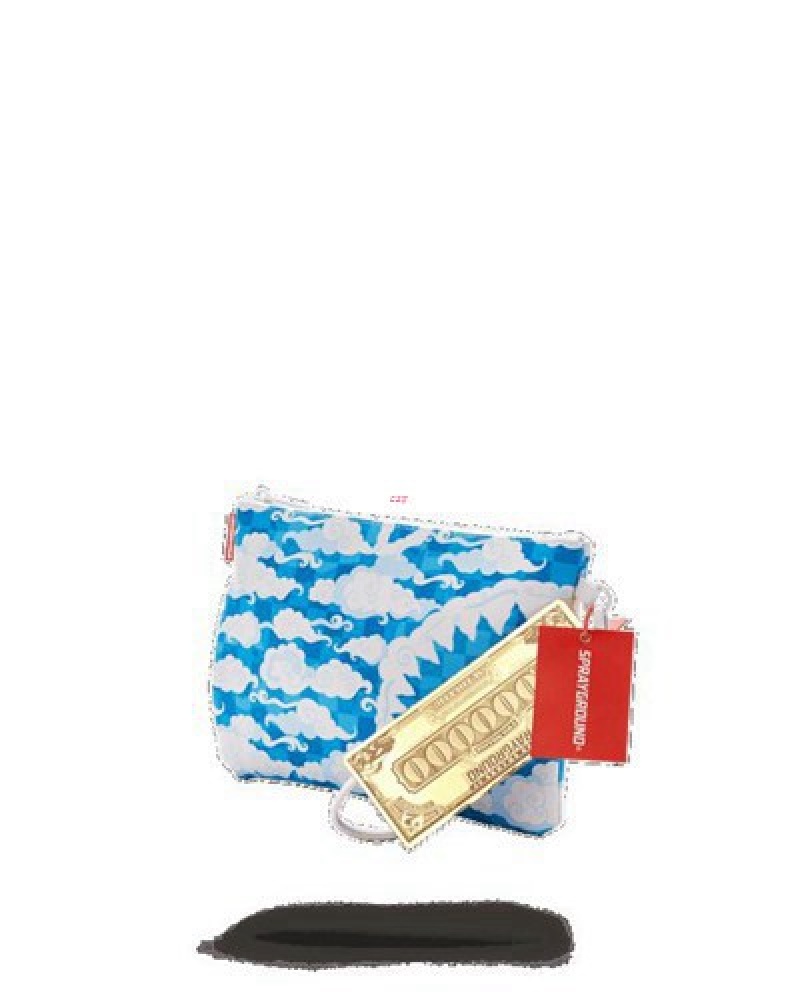 Blue Sprayground Skyborne Crossover Clutch Bag | 71623-YTGH