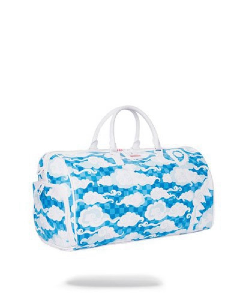 Blue Sprayground Skyborne Duffle Bags | 10649-PKJH