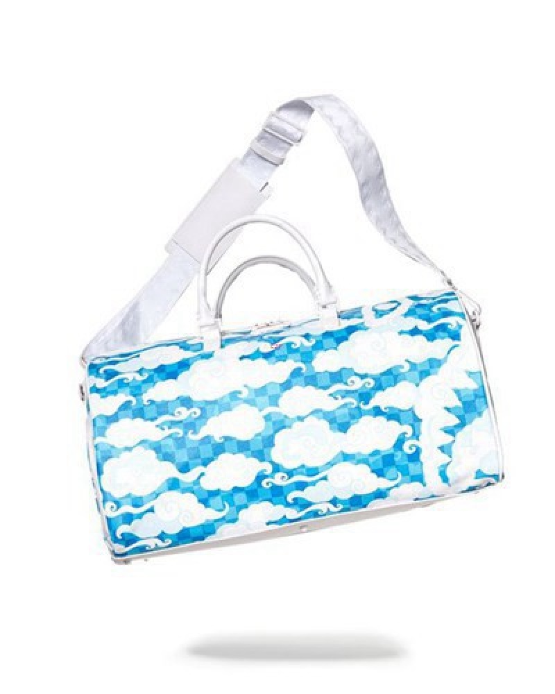 Blue Sprayground Skyborne Duffle Bags | 10649-PKJH