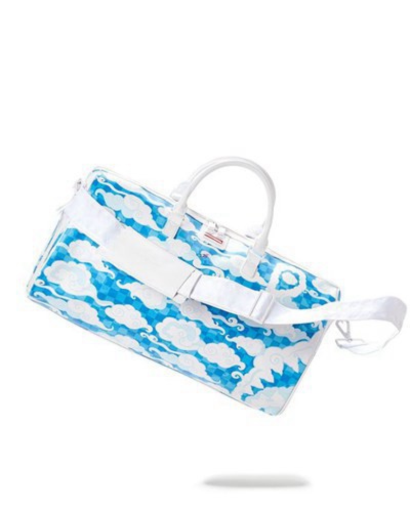 Blue Sprayground Skyborne Duffle Bags | 10649-PKJH