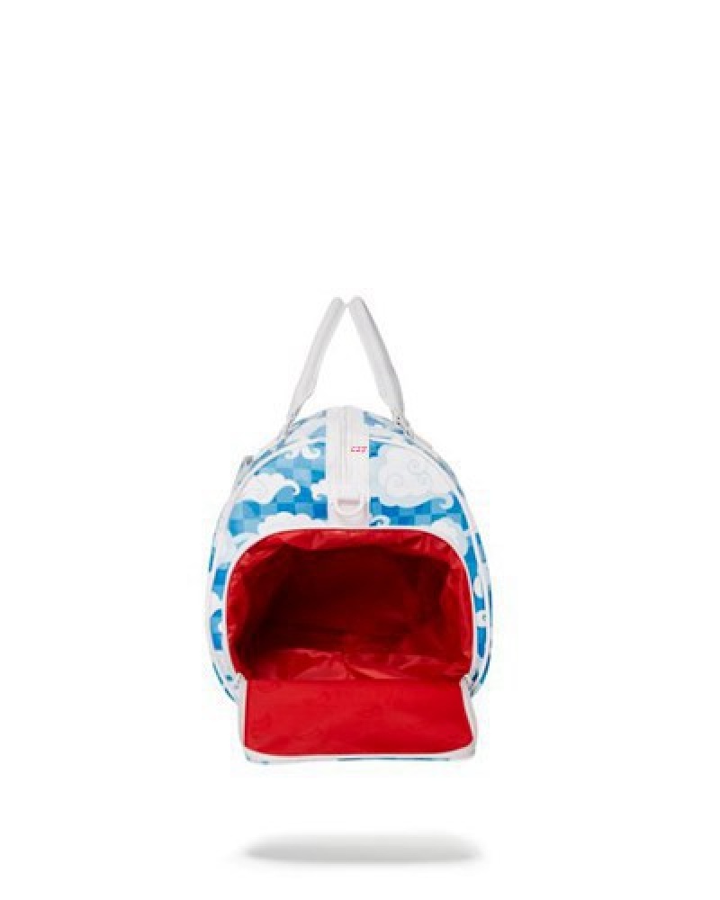 Blue Sprayground Skyborne Duffle Bags | 10649-PKJH