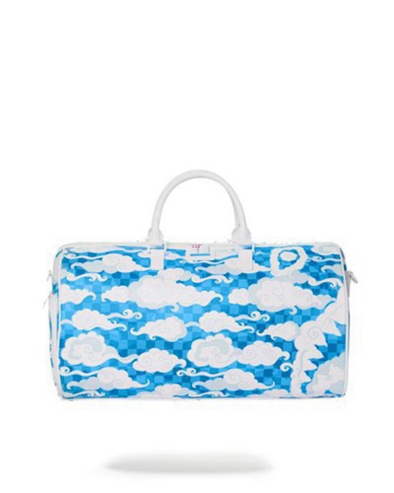 Blue Sprayground Skyborne Duffle Bags | 10649-PKJH