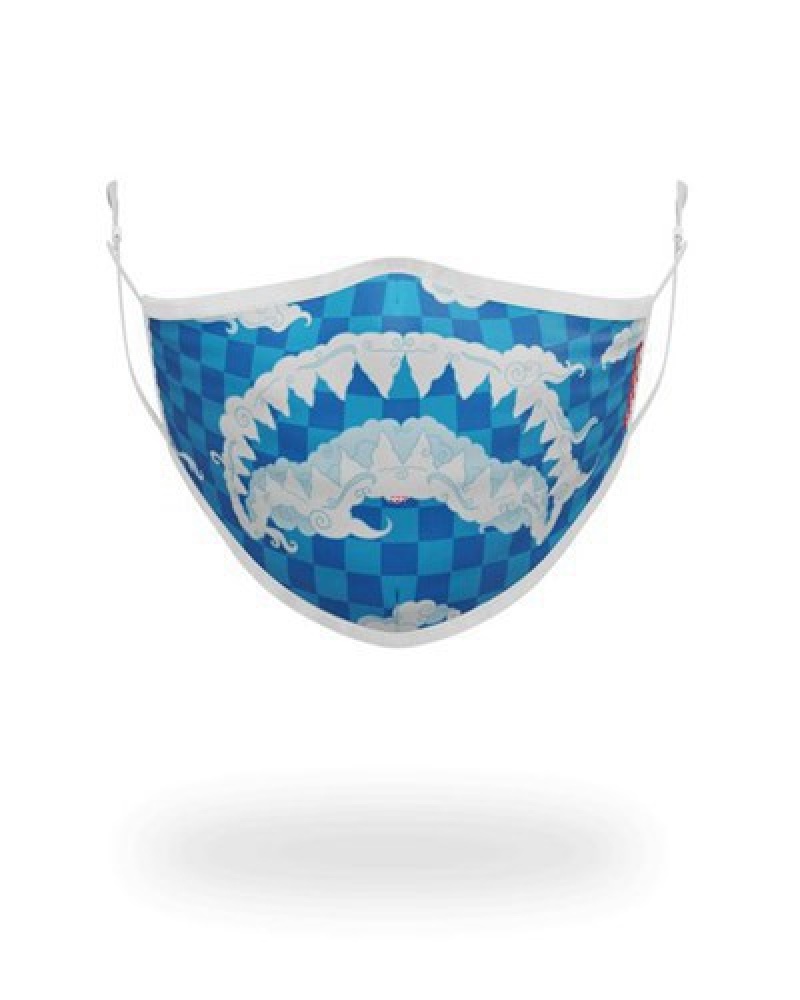 Blue Sprayground Skyborne Face Masks | 65708-QRLX