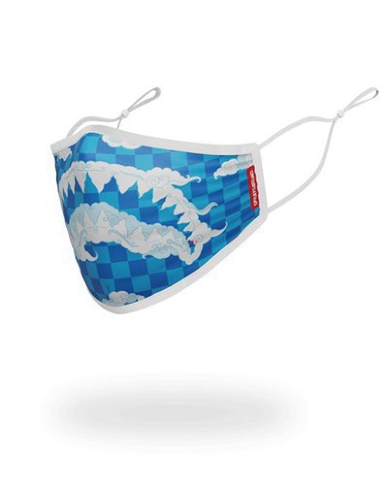 Blue Sprayground Skyborne Face Masks | 65708-QRLX